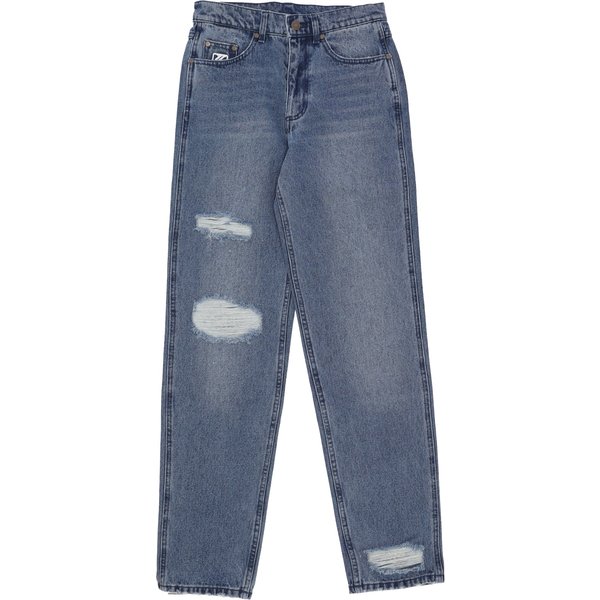 Jeans Uomo Baggy Five Pocket Heavy Distressed Denim Pant Blue Indigo-image