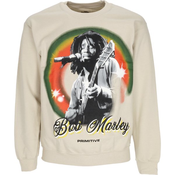 Felpa Girocollo Uomo Dreams Crewneck X Bob Marley Sand-image