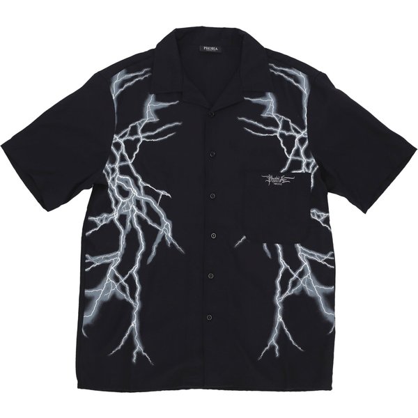 Camicia Manica Corta Uomo Lateral Lightning Shirt Black/white