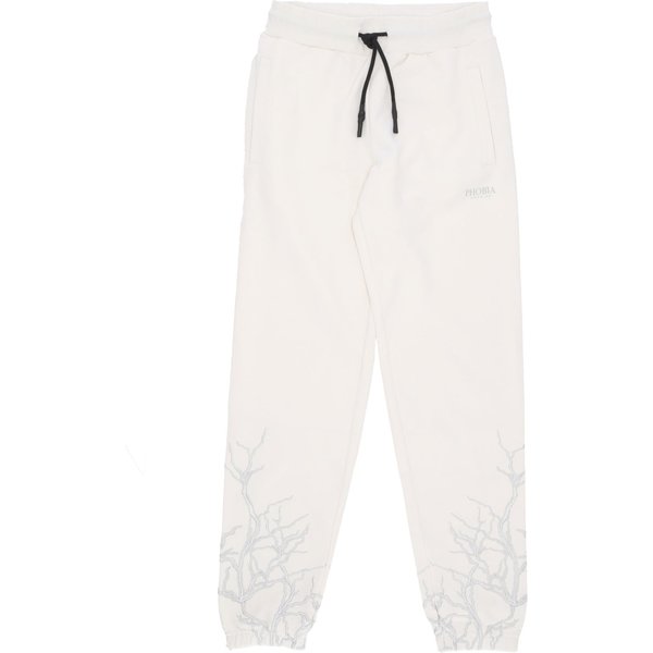Pantalone Tuta Leggero Uomo Embroidery Lightning Pants White/Grey-image