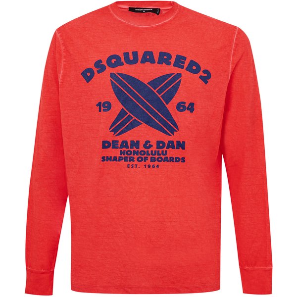 T-Shirt Maniche Lunghe Con Stampa Dsquared2-image