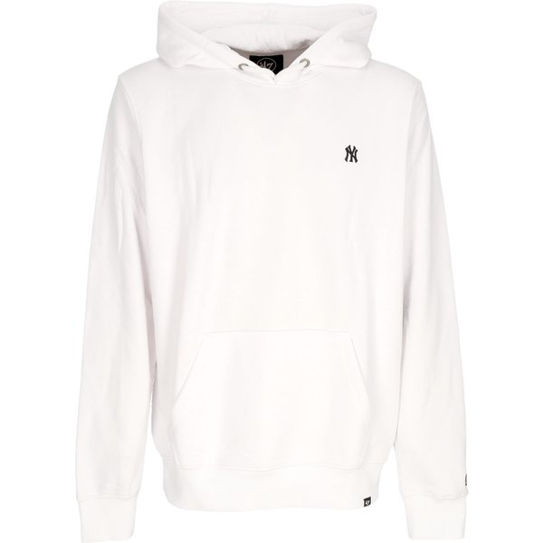 Felpa Leggera Cappuccio Uomo Mlb Base Runner Emb Helix Hoodie Neyyan White Wash-image