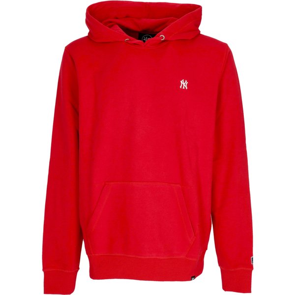 Felpa Leggera Cappuccio Uomo Mlb Base Runner Emb Helix Hoodie Neyyan Red-image