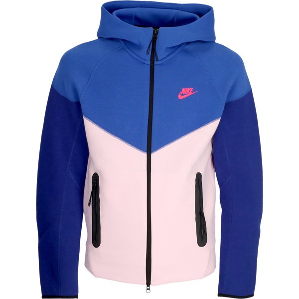 Felpa Leggera Cappuccio Zip Uomo Tech Fleece Full-zip Windrunner Hoodie Game Royal/pink Foam/hyper Pink