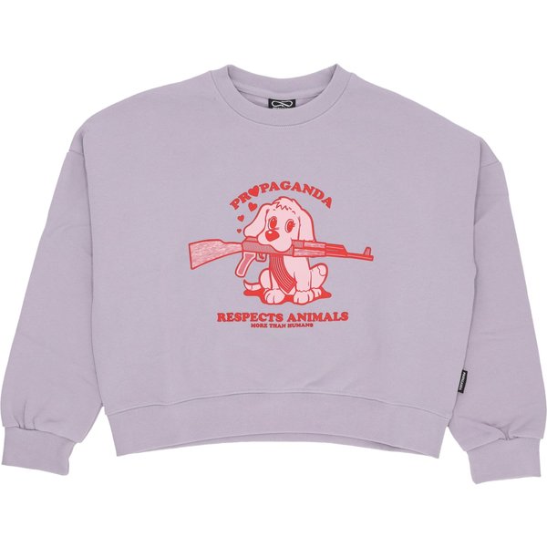Felpa Girocollo Donna W Puppy Croptop Crewneck Dusk