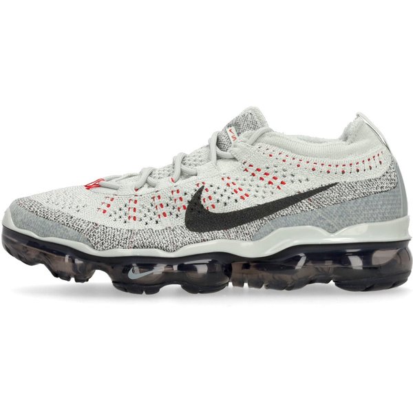 Scarpa Bassa Uomo Air Vapormax 2023 Flyknit Light Silver/Smoke Grey/Picante Red-image