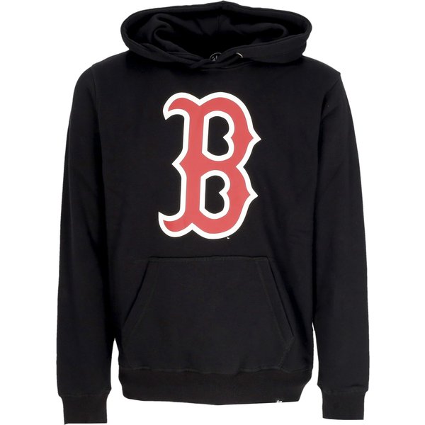 Felpa Cappuccio Uomo Mlb Backer Burnside Hoodie Bosred Jet Black-image