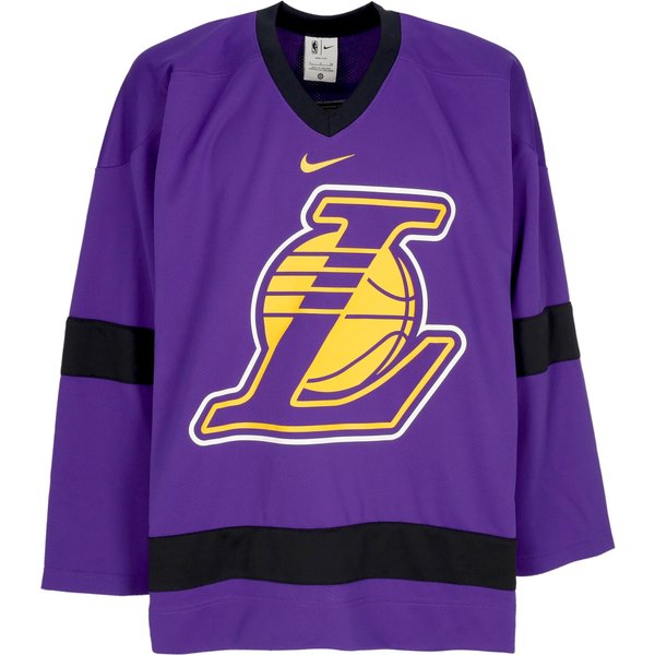 Casacca Uomo Nba Courtside Hockey Jersey Loslak Field Purple/Black/Amarillo-image