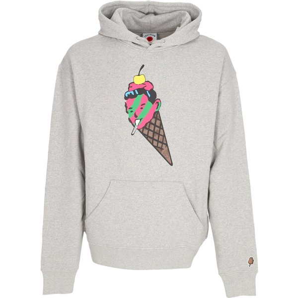 Felpa Leggera Cappuccio Uomo Cone Man Popover Hoodie Heather Grey-image