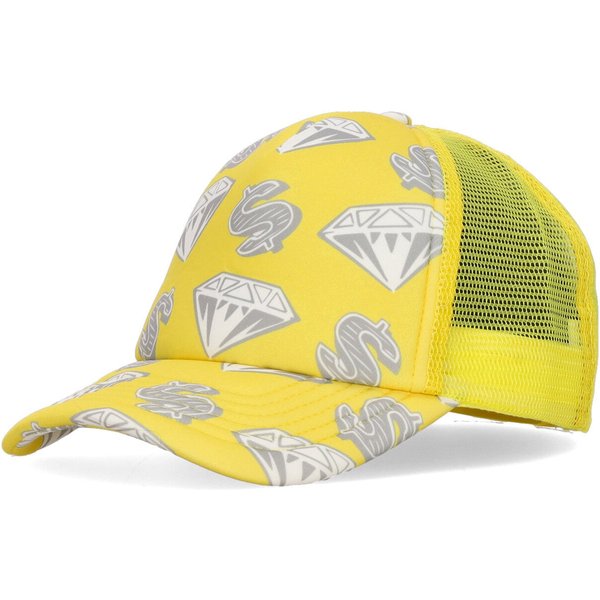 Cappellino Visiera Curva Uomo Diamonds & Dollars Trucker Cap Yellow