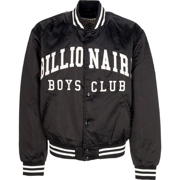 Giubbotto Bomber Uomo College Satin Bomber Jacket Black-image