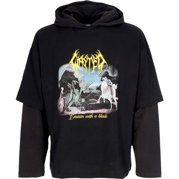 Maglietta Manica Lunga Uomo Tale Hoodie Age Black/Faded Black-image