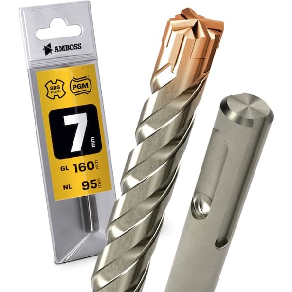 1x Bohrer SDS Plus Schaft - Ø:7 mm - GL: 160 mm