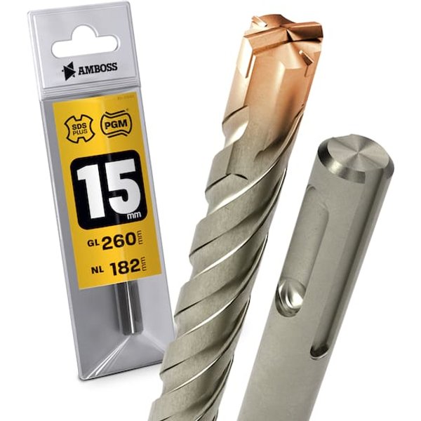 1x Bohrer SDS Plus Schaft - Ø:15 mm - GL: 260 mm