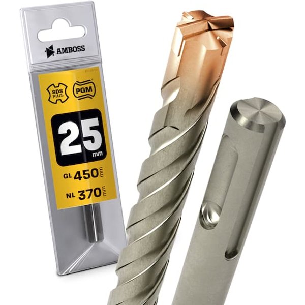 1x Bohrer SDS Plus Schaft - Ø:25 mm - GL: 450 mm