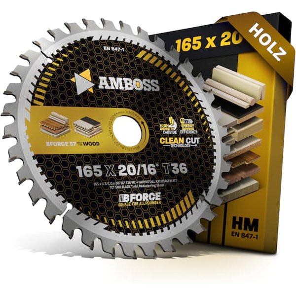 HM Kreissägeblatt - 165 x 1.5/1.0 x 20 Z36 WZ