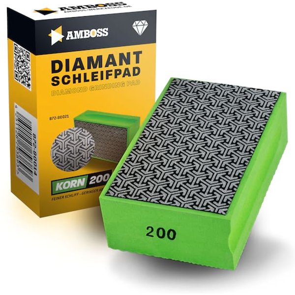 Amboss Diamant Schleifpad Korn: 200