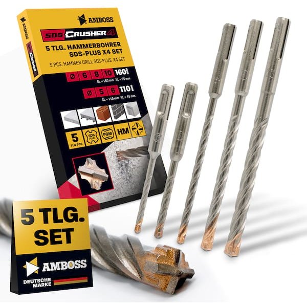 SDS-Plus 4 Schneider Set 5tlg GL110mm 5. 6mm GL160mm 6. 8. 10mm