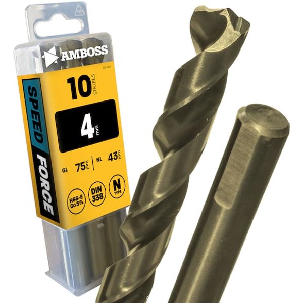 10 x HSS-ECo SPEED Force Metallbohrer DIN 338 - Ø:4 mm