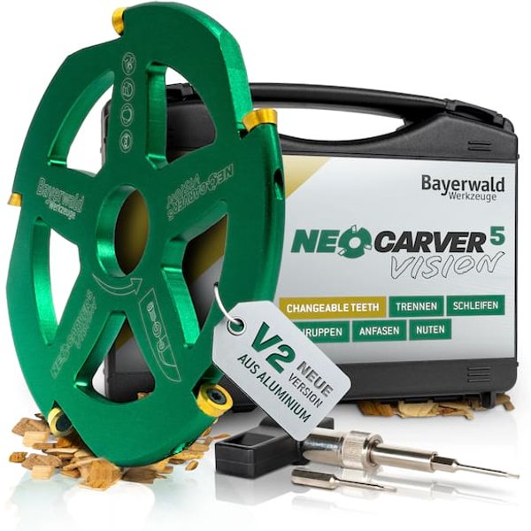 Bayerwald NeoCarver V2 - Hartmetall Frässcheibe - Ø 115 x 22,2 mm Z 5 - geeignet für Holz