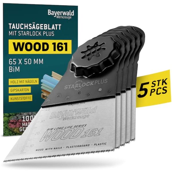5x Bayerwald SLP BiM Tauchsägeblatt 65x50mm