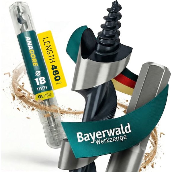 Ø 18 mm 460 mm Länge Bayerwald ANACORE HCS Schlangenbohrer