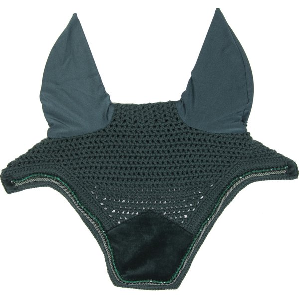 Kentucky Horsewear Wellington Velvet Pearls Fliegenhaube - pine green, Größe Full