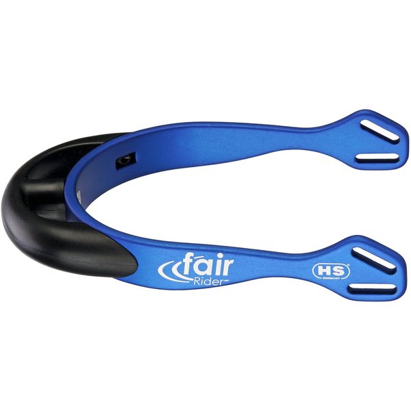 Sprenger fairRider Sporen Aluminium schwarz dick abgerundet - blau, Größe 20