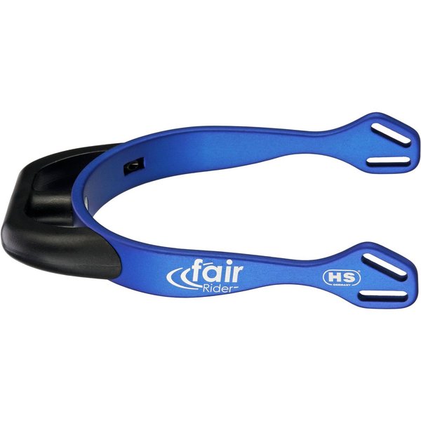 Sprenger fairRider Sporen Aluminium schwarz rund abgeflacht - blau, Größe 20