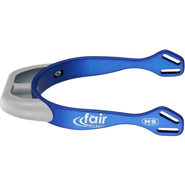 Sprenger fairRider Sporen Aluminium silber rund abgeflacht - blau, Größe 20