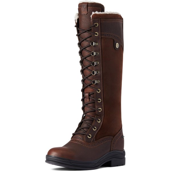 Ariat Wythburn H2O Waterproof Countrystiefel Damen - dark brown, Größe 7