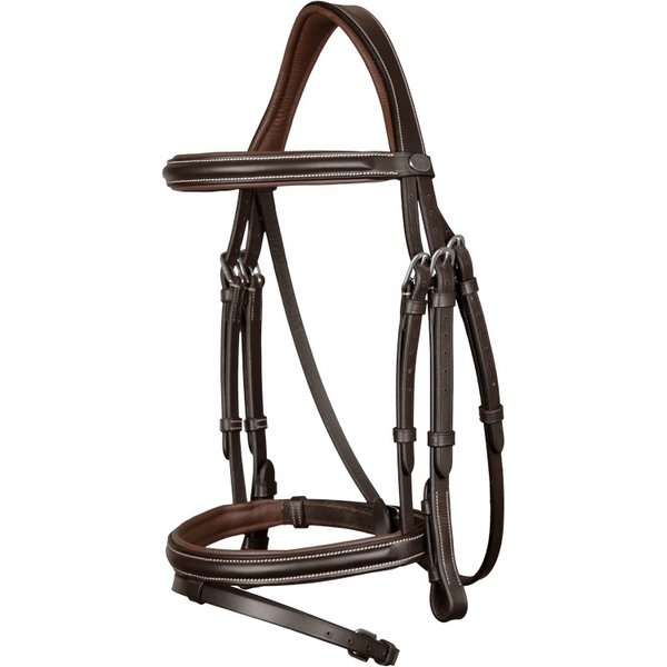 Dyon Working Collection Trense mit kombiniertem Reithalfter - brown, Größe Pony