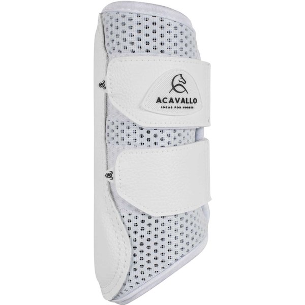 Acavallo Vordergamaschen aus perforiertem Neopren - white, Größe M