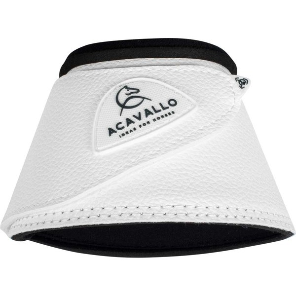 Acavallo Bell Boots In Pu Leather W/Velcro Fastening - white, Größe S