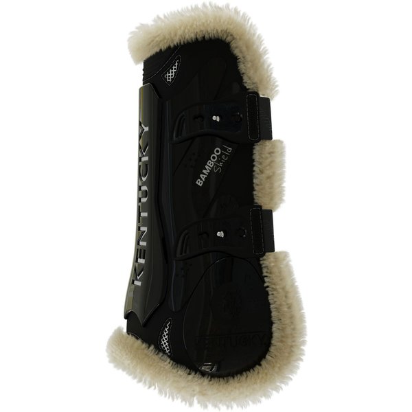 Kentucky Horsewear Lammfell Gamaschen Bamboo Elastik - schwarz, Größe S