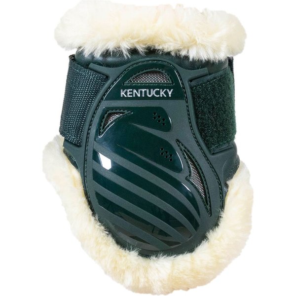 Kentucky Horsewear Lammfell Streichkappe BAMBOO für Jungpferde - dark green, Größe M