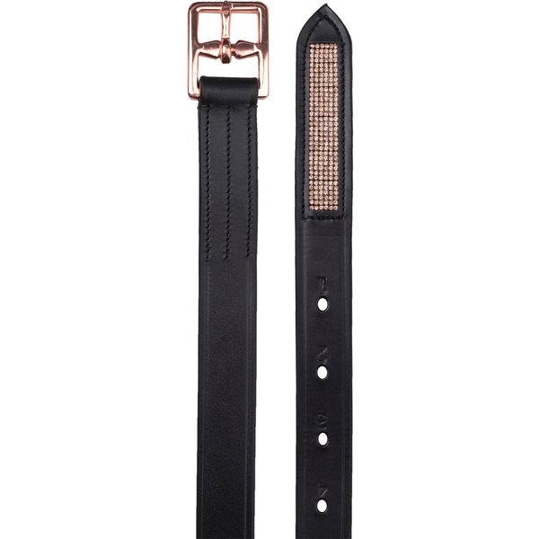 Waldhausen Steigbügelriemen Rosé, X-Line - schwarz, Größe 140 cm