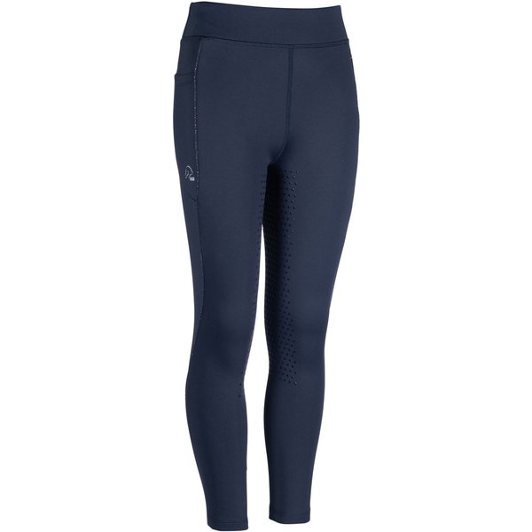 HKM Reitleggings Alice Kids Silikon Vollbesatz Winter Kinder - dunkelblau, Größe 152