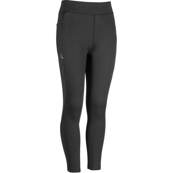 HKM Reitleggings Alice Kids Silikon Vollbesatz Winter Kinder - schwarz, Größe 170