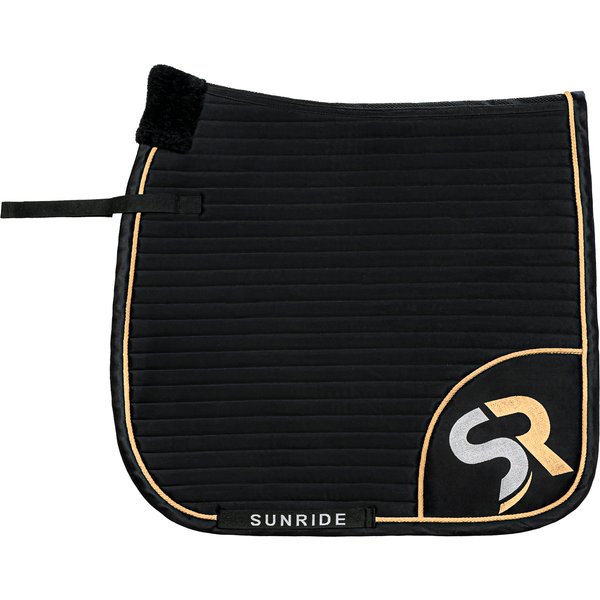 Sunride Dressurschabracke Exclusive Line - schwarz/gold, Größe Full