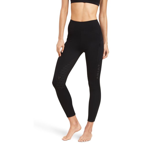 Ariat Venture Thermal Half Grip Reitleggings Damen - black, Größe S
