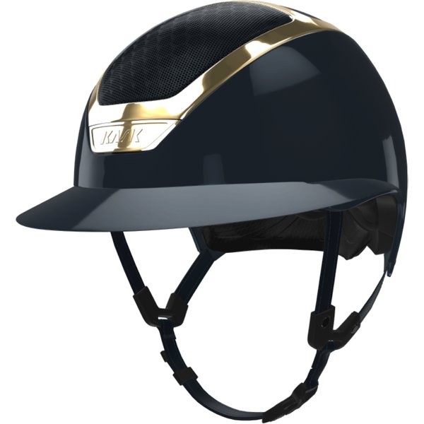 KASK Star Lady Pure Shine Reithelm inkl. Liner - navy/gold, Größe 61