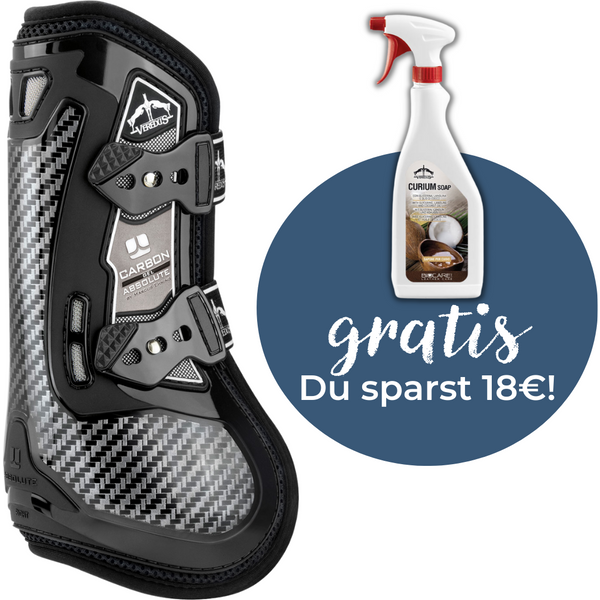 Veredus Carbon Gel Absolute Gamaschen + GRATIS Curium Soap Lederseife - black, Größe M