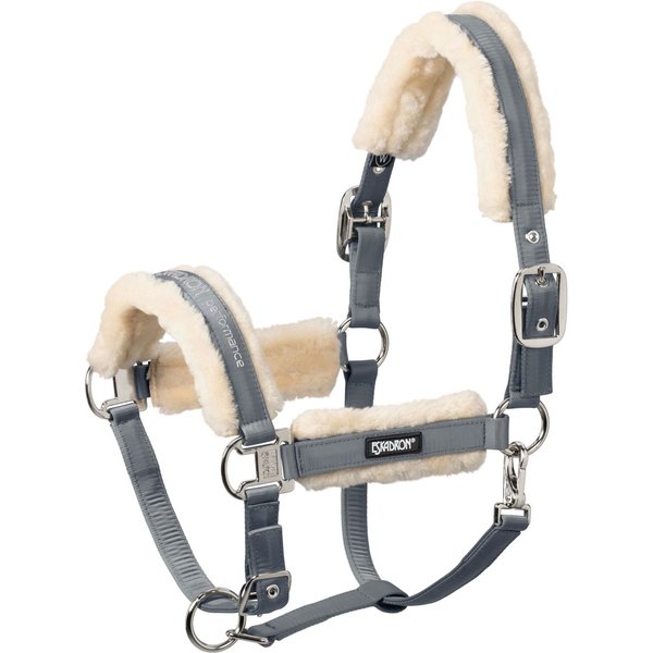 Eskadron Basic Faux Fur Double Pin Halfter - ashblue, Größe Pony 2