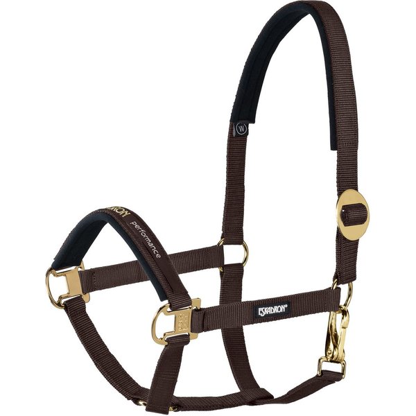Eskadron Basic Sliding Buckle Halfter - darkbrown, Größe Warmblut-NEU