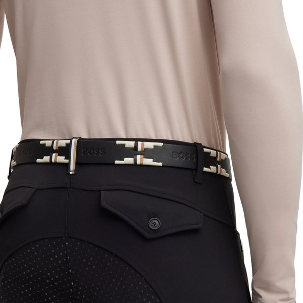 BOSS Equestrian Signature Polo Gürtel - black, Größe 70