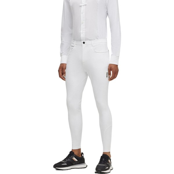 BOSS Equestrian James Kniebesatz Reithose Herren - white, Größe XS