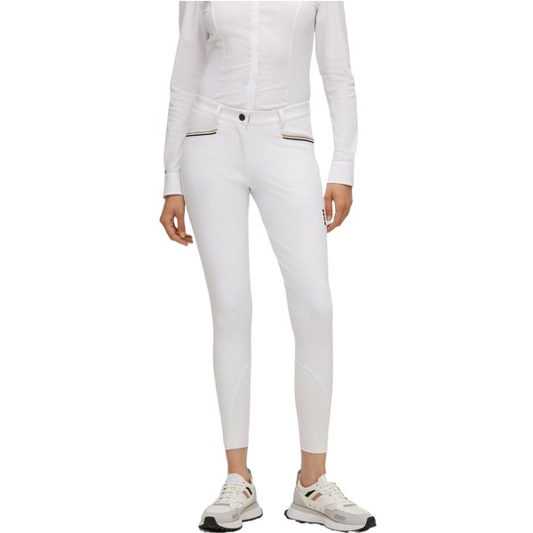 BOSS Equestrian Hazel Kniebesatz Reithose Damen - white, Größe M