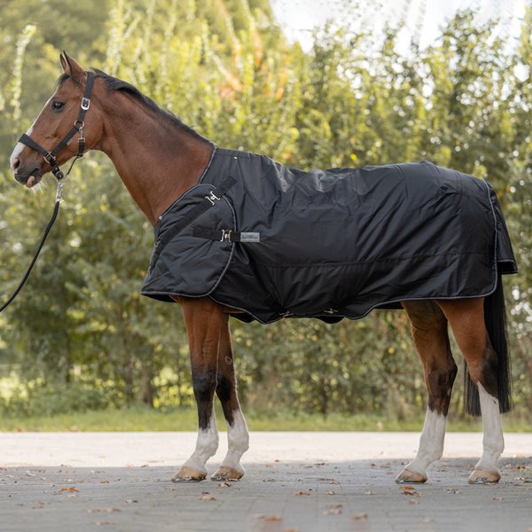 Kavalkade Halifax 2in1 Outdoor- und Führanlagendecke 200g - schwarz, Größe 135cm