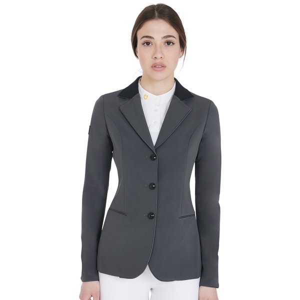 Equestro Elegance "three-button" Turnierjacket Damen - grey/black, Größe L